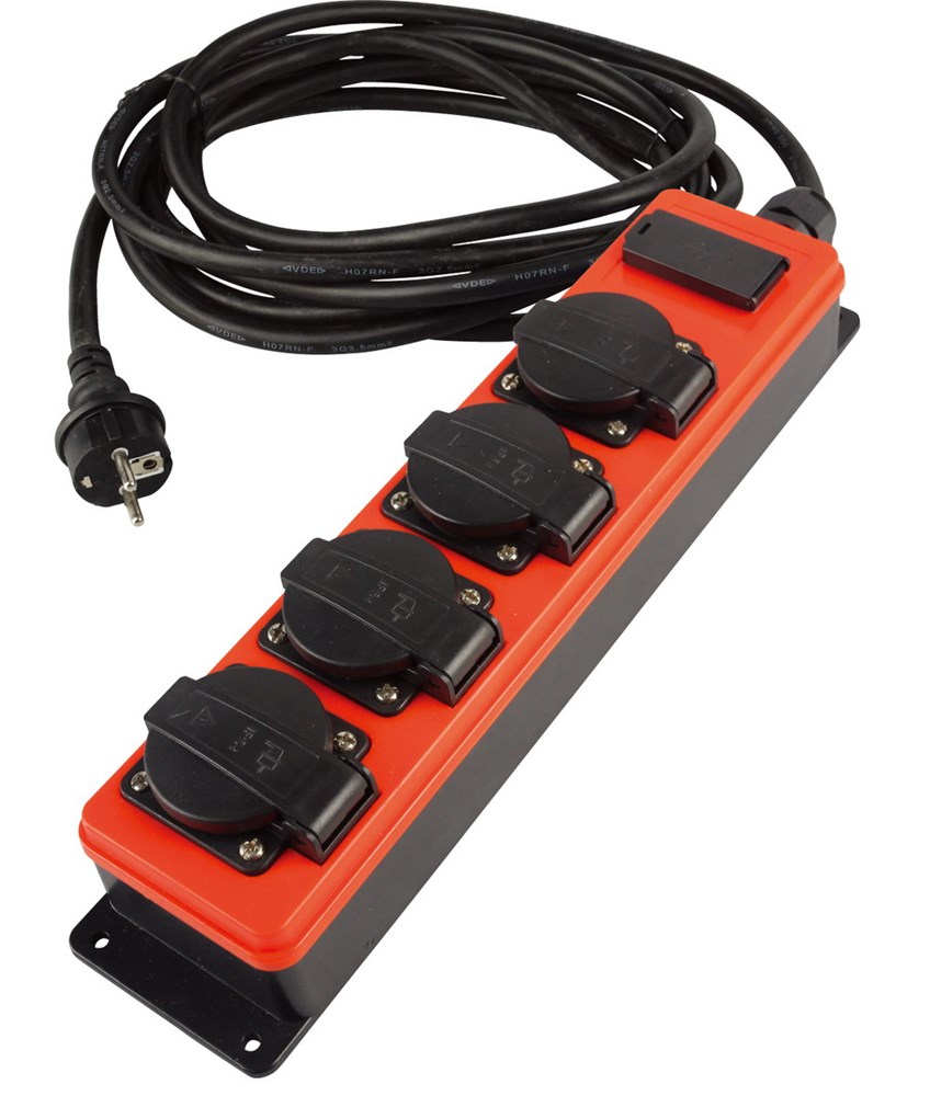 QwattPro verdeelblok Socketmaster met kabel 10 meter 3x2,5mm. | Mtools