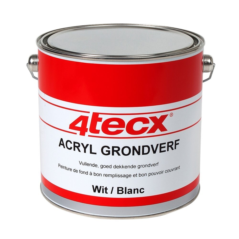 4tecx Acryl grondverf zwart 2,5ltr | Mtools