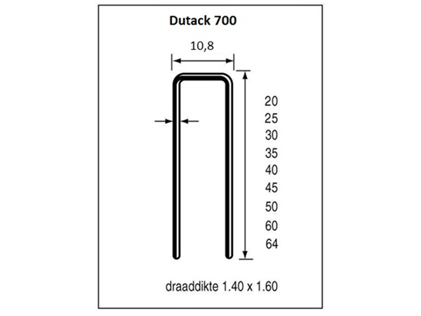 Dutack Nieten 700 40 mm. verzinkt | Mtools