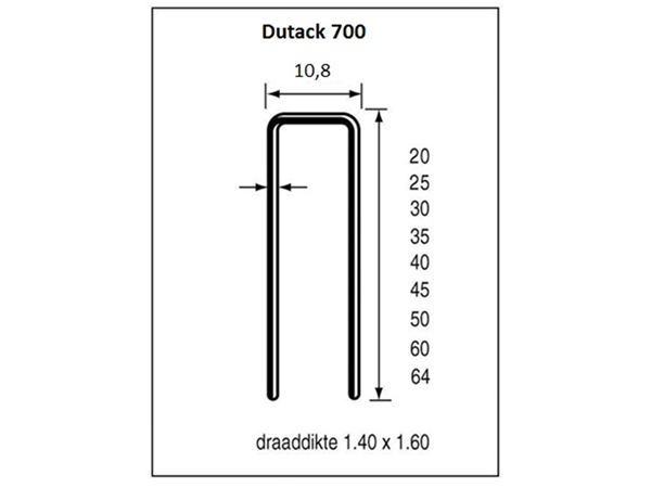 Dutack Nieten 700 45 mm. verzinkt | Mtools