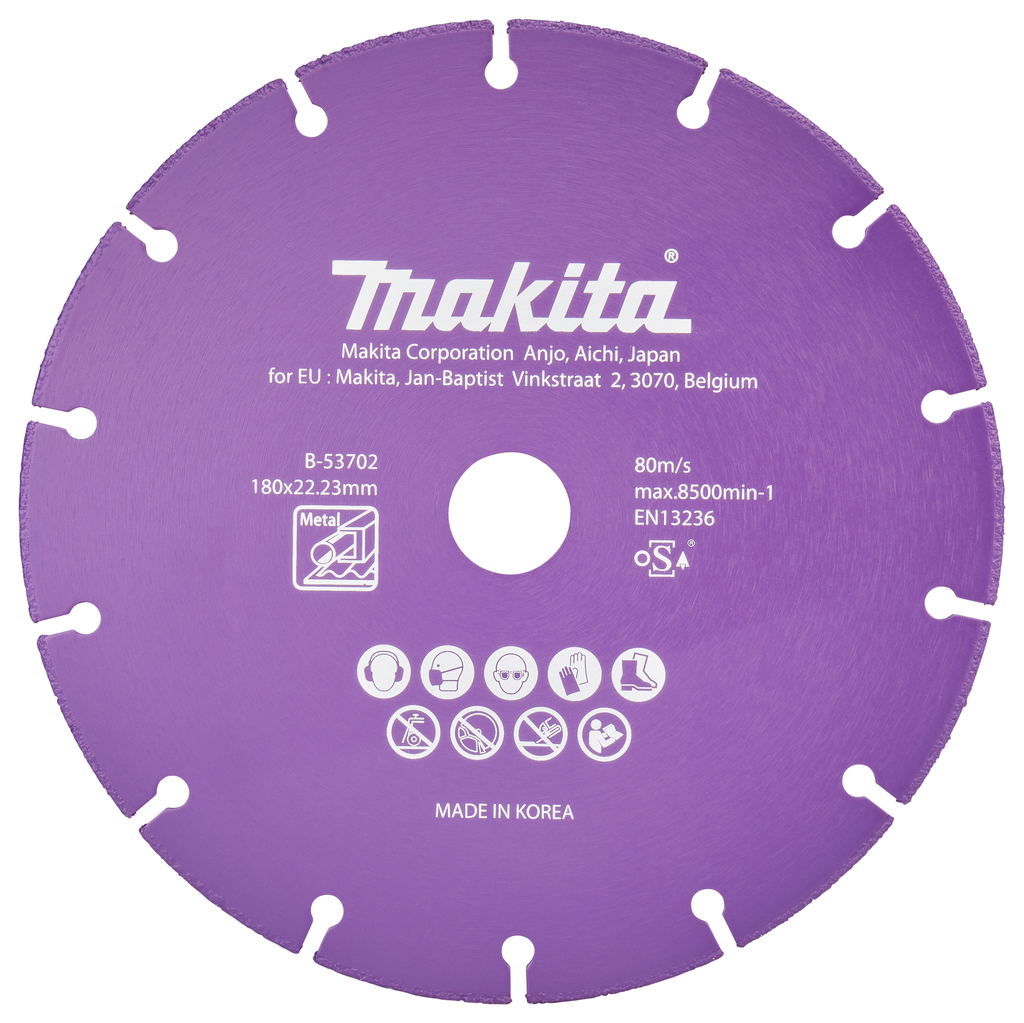 Makita B-53702 Doorslijpschijf 180x22,23x1,3mm | Mtools