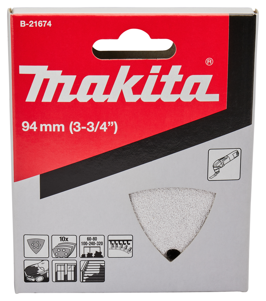 Makita B-21674 Schuurvel K60/K80/K100/K240/K320 White Velcro | Mtools