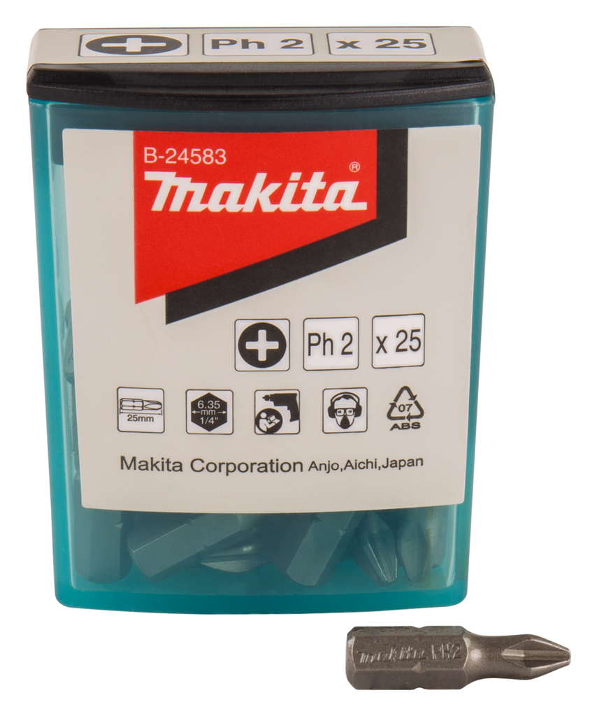 Makita B-24583 Schroefbit PH2x25mm 25 stuks | Mtools