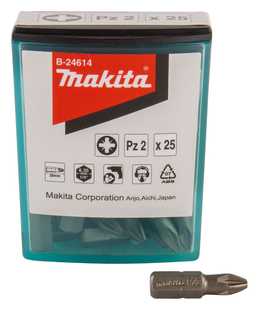 Makita B-24614 Schroefbit PZ2x25mm 25 stuks | Mtools