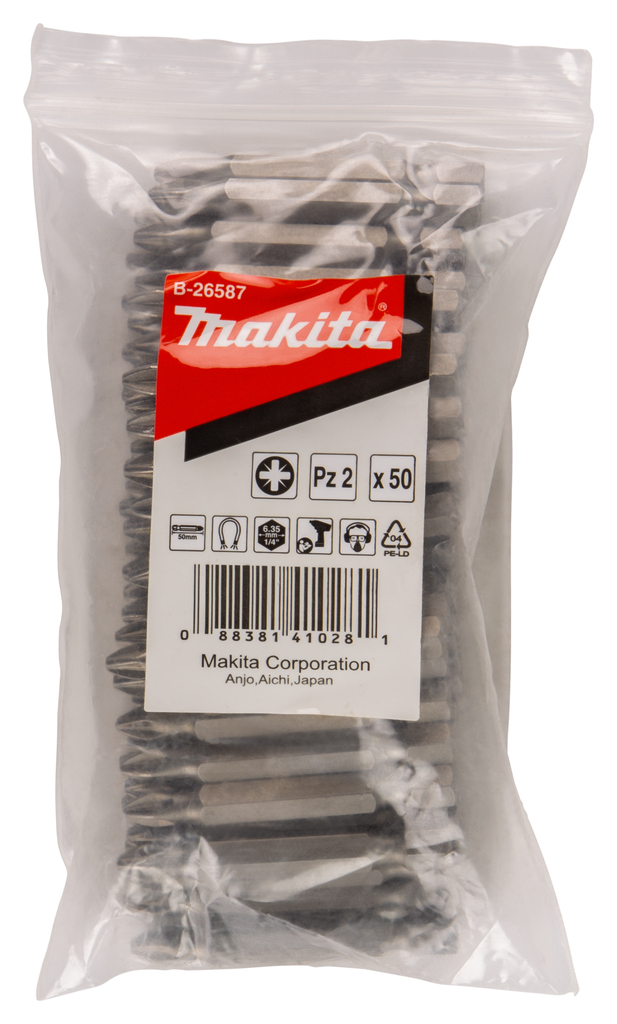 Makita B-26587 Schroefbit PZ2x50mm navul 50 stuks | Mtools