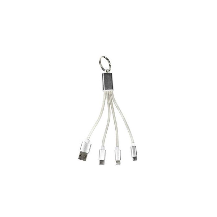013719 Usb kabel 3-in-1 sleutelhanger 13 cm | Mtools