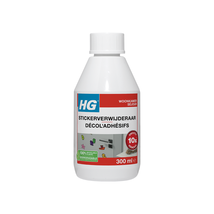 HG stickerverwijderaar - 300ml - eenvoudig in gebruik - 100% lijmrestenverwijdering