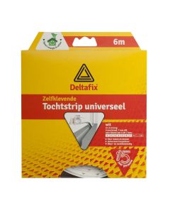 012816 Tochtstrip o-profiel siliconen 9 x 7 mm 1-7 mm 2 x 3 mtr wit