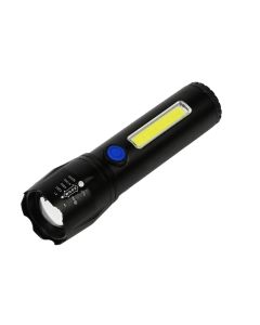 013811 Zaklamp tactical LED + COB oplaadbaar 116 mm