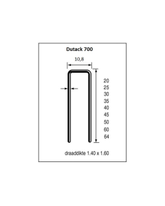 Dutack Nieten 700 25 mm. verzinkt