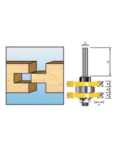 Makita D-12027 Groef/veerfrees+lag S12