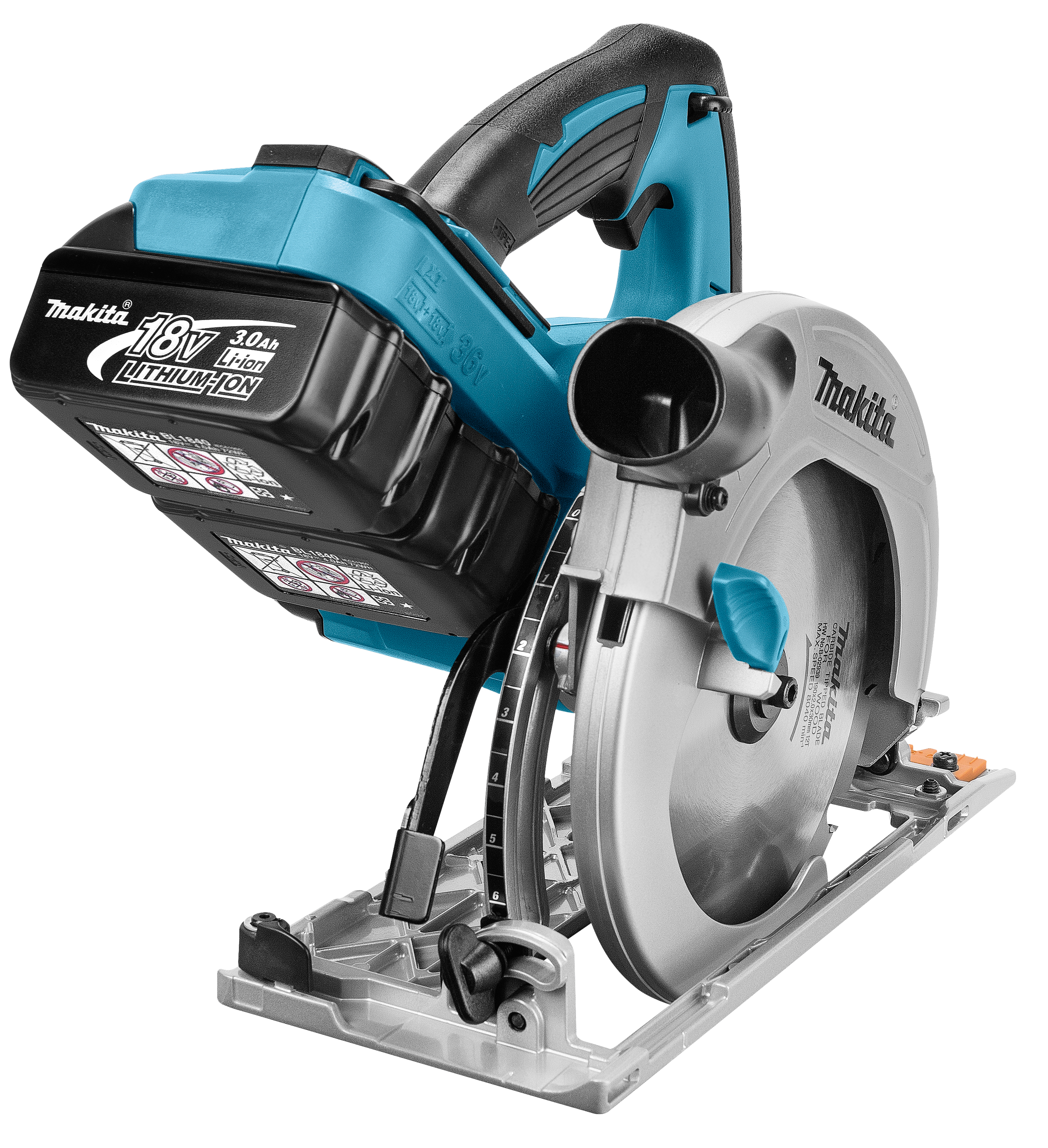 Makita DHS710RF2J 2x18 V Cirkelzaag 190 mm | Mtools