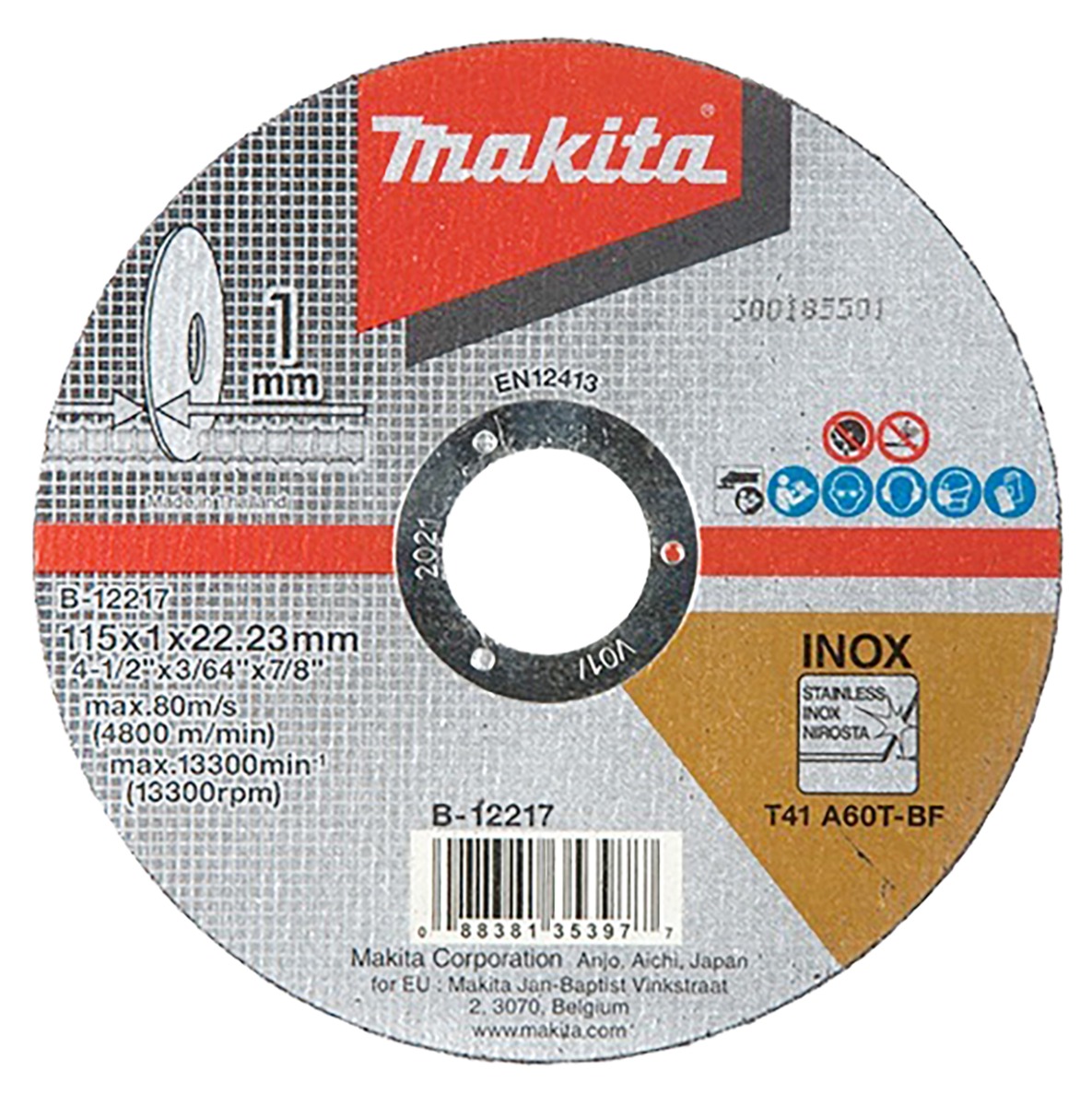 Makita E-13742 Doorslijpschijf RVS | Mtools