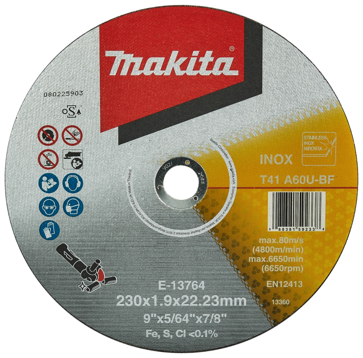 Makita E-13764 Doorslijpschijf RVS | Mtools