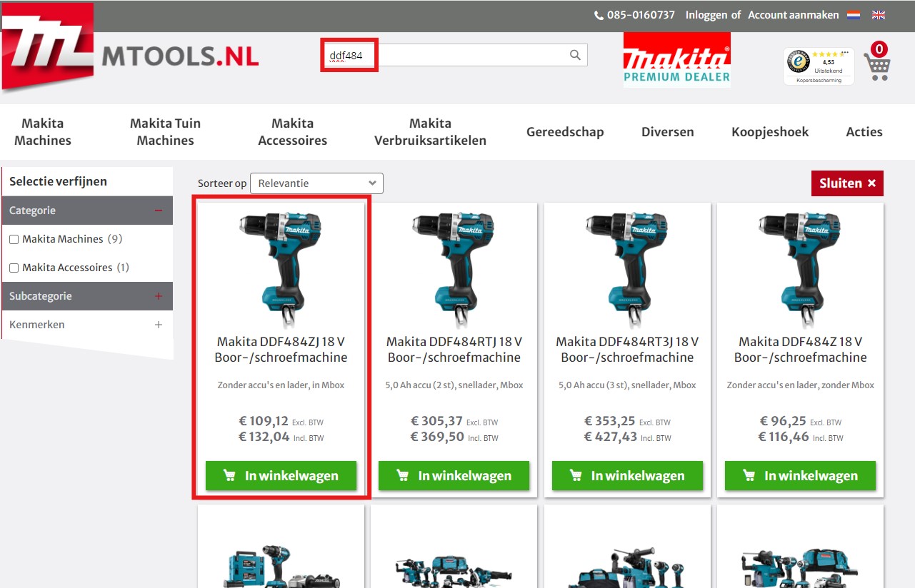 Onderdelen Makita Machines stap 1